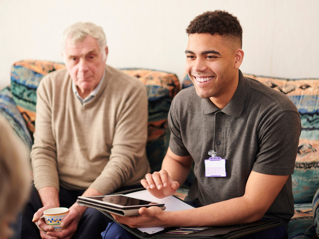 Participant enjoying independent downtime at home
