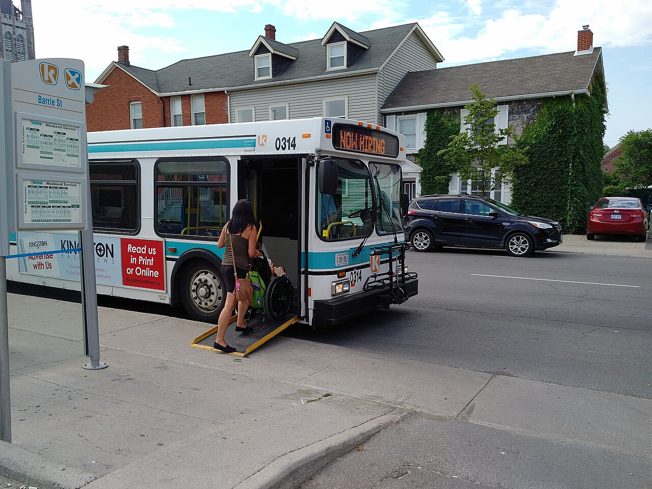 Accessible public transport with wheelchair boarding support